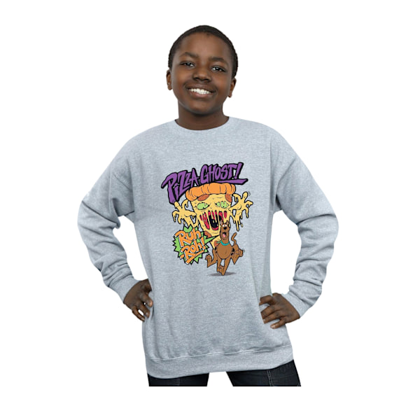 Scooby Doo Pojkar Pizza Ghost Sweatshirt 9-11 År Sports Grey Sports Grey 9-11 Years