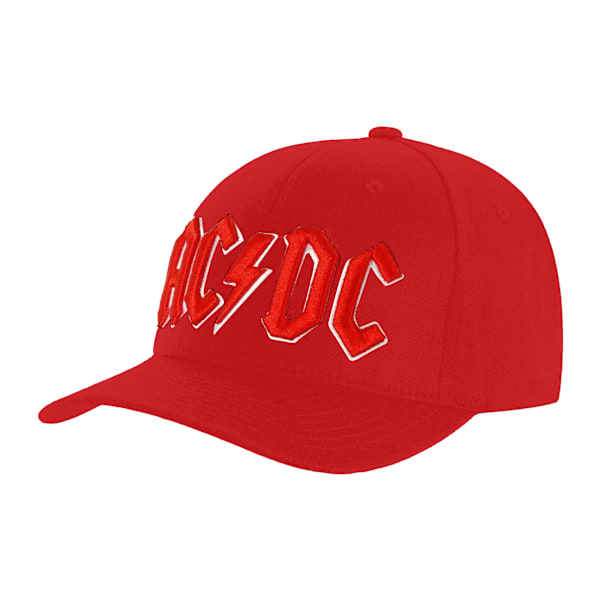 AC/DC Unisex Vuxen Logo Baseball Cap En Storlek Röd Red One Size