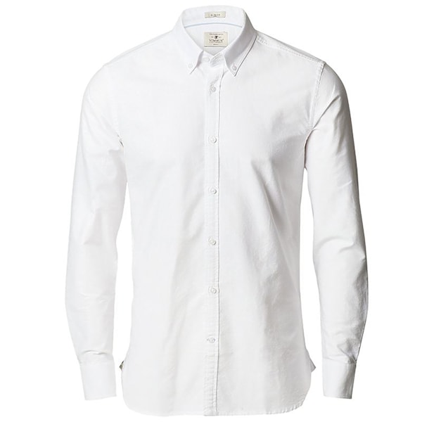 Nimbus Rochester Slim Fit Långärmad Oxford Skjorta 4XL Vit White 4XL