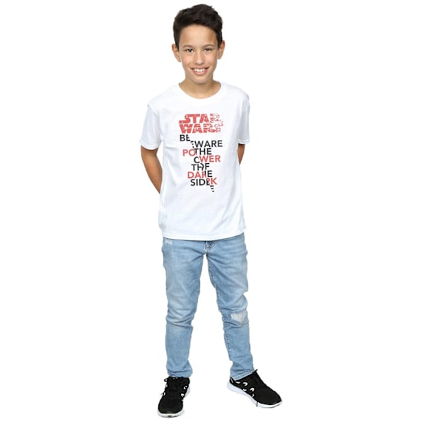 Star Wars The Last Jedi Power Of The Dark Side T-shirt för pojkar 5-6 år White 5-6 Years