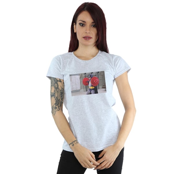 DC Comics Dam/Kvinnor Batman TV-serie Bat Gains Bomull T-shirt Sports Grey S