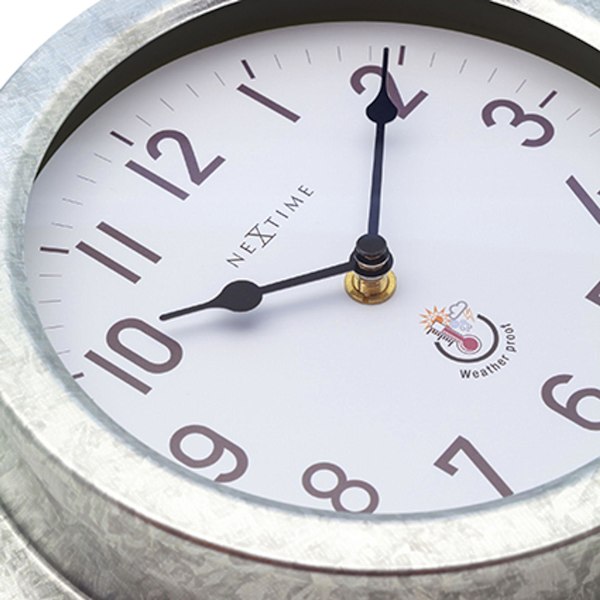 Nextime Poppy Galvaniserad Väggklocka i Färg - 22cm One Size Silv Silver One Size
