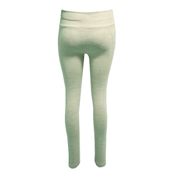 TriDri Dam/Damer Melange Sculpted Seamless 3D Leggings L Salvia Sage Green L