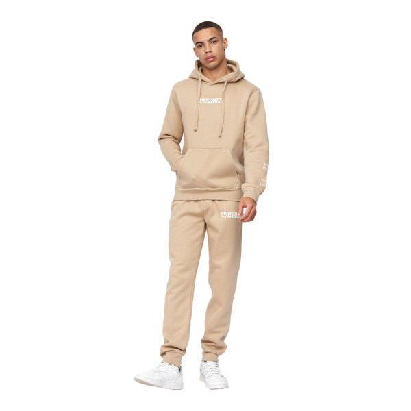 Crosshatch Herr Bellmant Logo Joggingbyxor S Stone Stone S