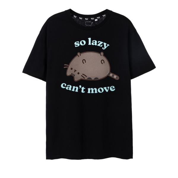 Pusheen Dam/Dam So Lazy Can´t Move T-shirt XL Svart/Paste Black/Pastel Blue XL