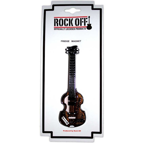 Rock Off Mathew Street Basgitarr Kylskåpsmagnet Storlek: En Storlek Brun Brown One Size