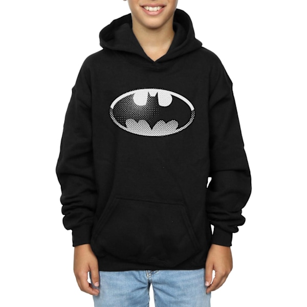 DC Comics Boys Batman Spot Logo Hoodie 9-11 år Svart Black 9-11 Years