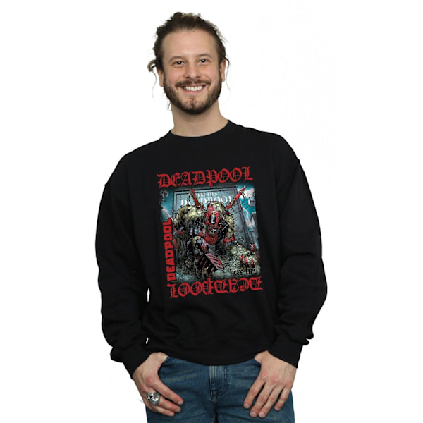 Marvel Deadpool Här vilar Deadpool Sweatshirt 3XL Svart Black 3XL