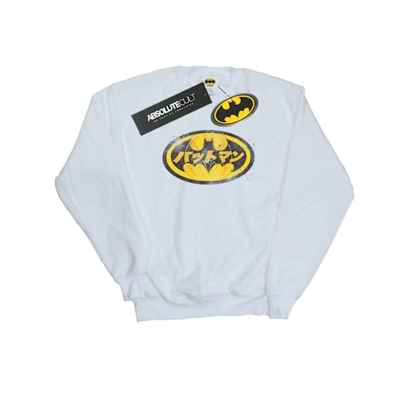 Batman Boys Japansk Logotyp Sweatshirt 12-13 År Vit White 12-13 Years