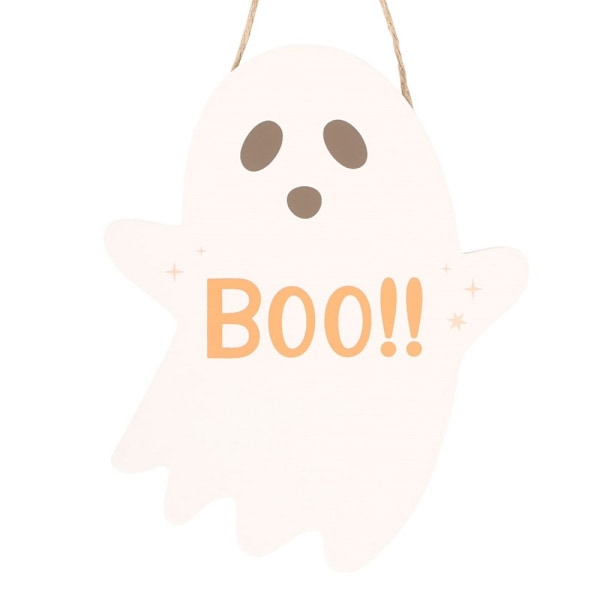 Something Different Boo Ghost Plaque En Storlek Off White Off White One Size
