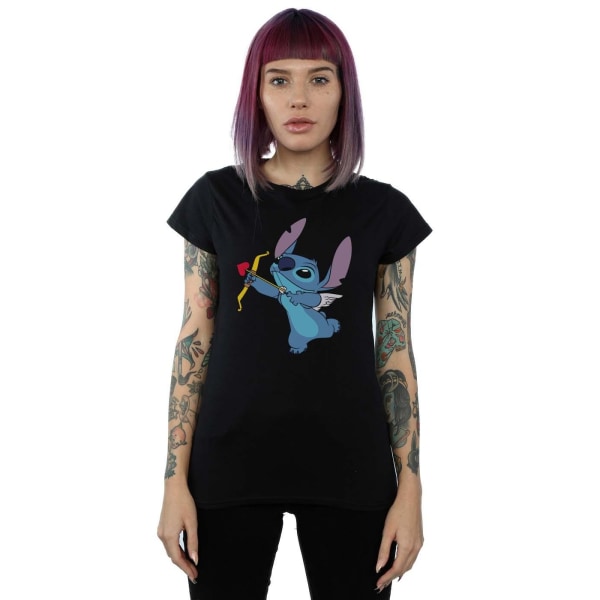 Disney Womens/Ladies Lilo And Stitch Stitch Cupid Valentines Co Black XL