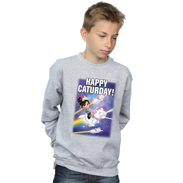 Disney Boys Wreck It Ralph Happy Caturday Sweatshirt 9-11 år Black 9-11 Years