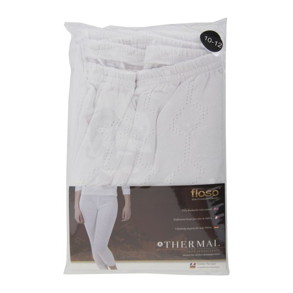 THERMAL Termounderkläder för damer/damer Long Jane (Viscose Premiu White Hip Fit: 34-36inch (10-12)