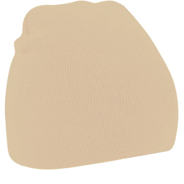 Beechfield Enfärgad Basic Stickad Vintermössa En Storlek Sten Stone One Size