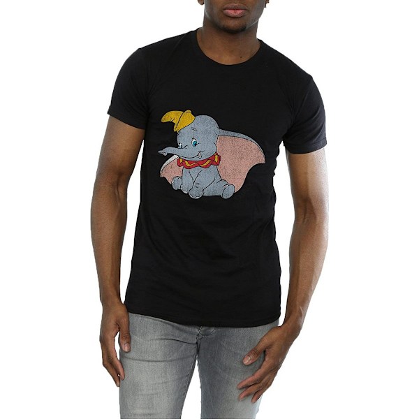 Dumbo Klassisk Bomull T-shirt L Svart Black L