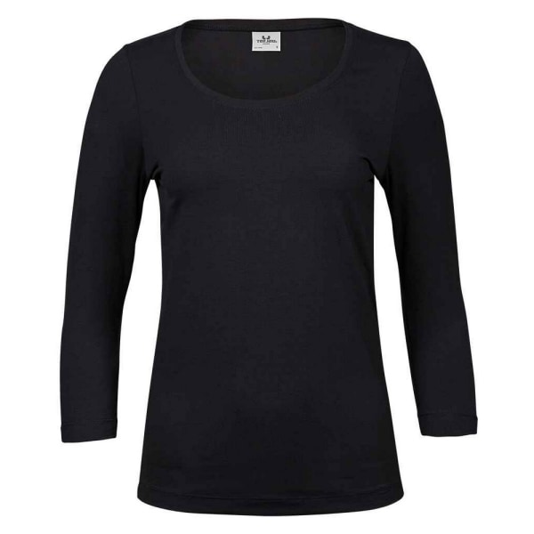 Tee Jays Dam/Dam Stretch 3/4-ärmad T-shirt 3XL Svart Black 3XL
