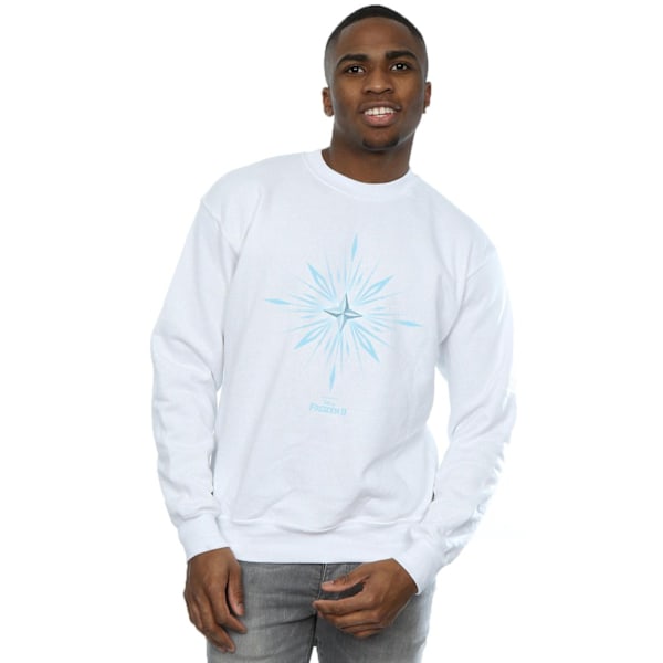 Disney Mens Frozen 2 Elsa Signature Snowflake Sweatshirt 4XL Wh White 4XL