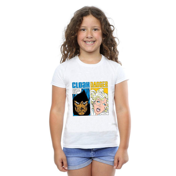 Marvel Girls Cloak And Dagger Comic Panels Bomull T-shirt 5-6 år White 5-6 Years