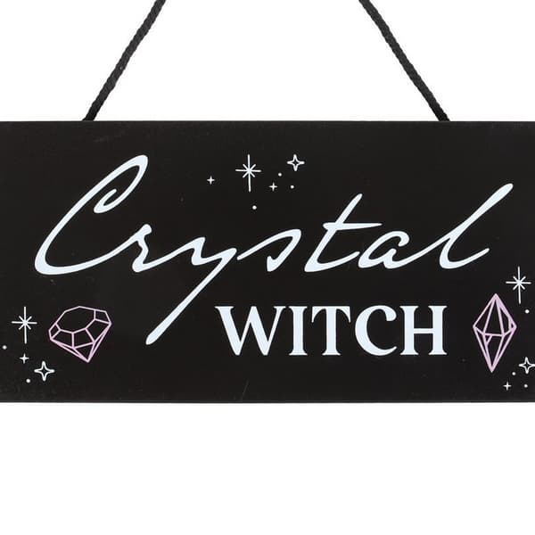 Something Different Crystal Witch Hängande Skylt En Storlek Svart/Vit Black/White One Size