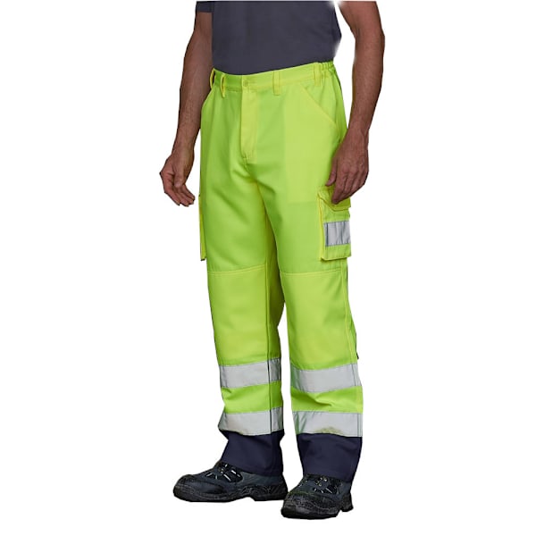 PRO RTX High Visibility Herr Cargo Byxor 4XL R Gul Yellow 4XL R