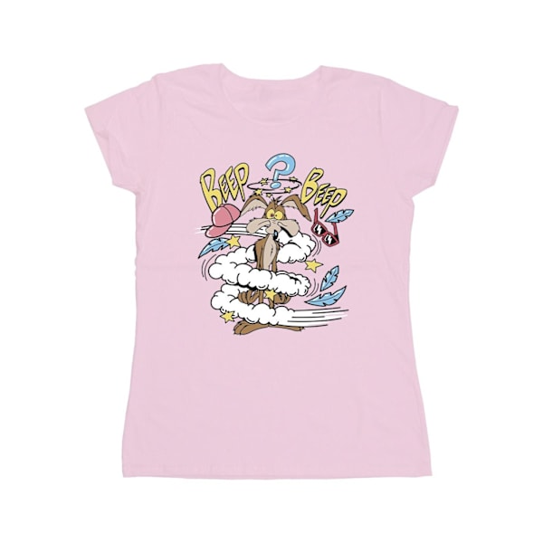 Looney Tunes Dam T-shirt i bomull för kvinnor/damer, Coyote Daze, L, babyrosa Baby Pink L