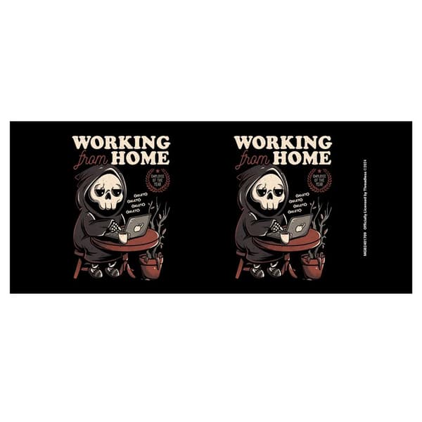 Threadless Working From Home Reaper Mugg One Size Svart Black One Size