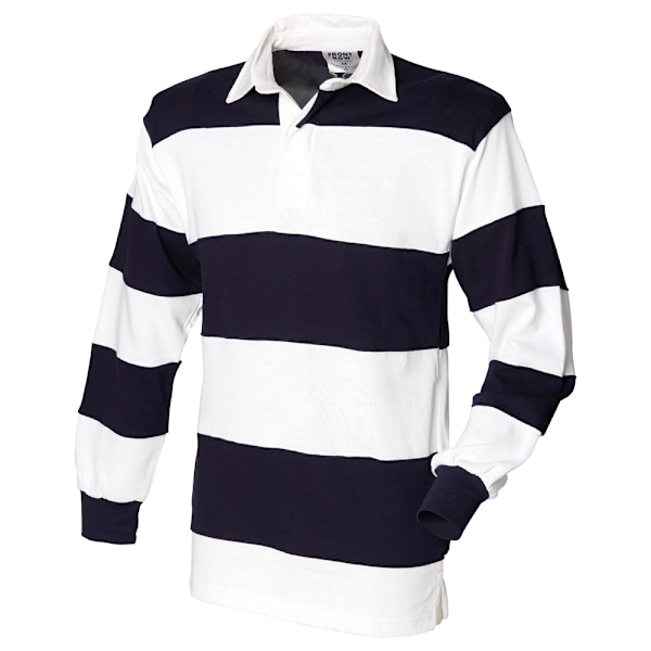 Front Row Herr Stripe Sydd Rugby Polotröja XL Vit/Marinblå White/Navy XL