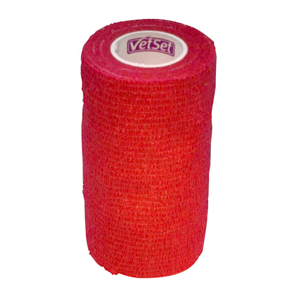WrapTec självhäftande bandage 100 mm röd Red 100mm