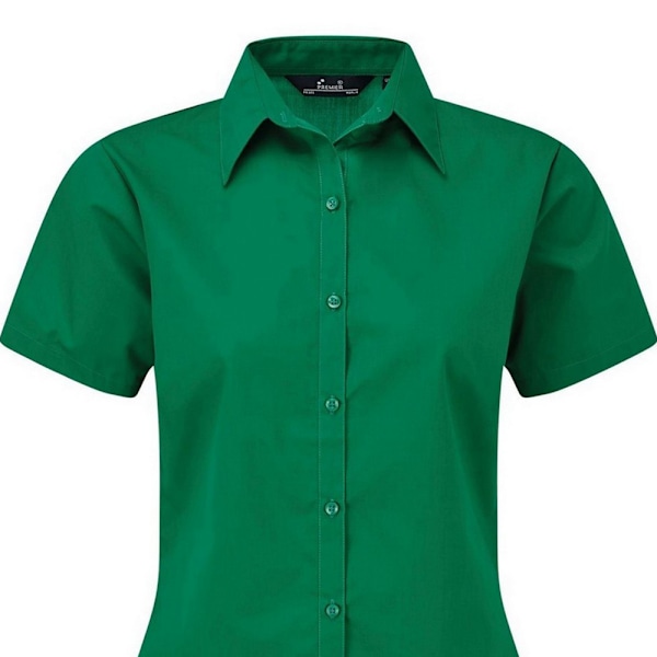 Premier Kortärmad Poplinblus / Enfärgad Arbetsskjorta 26 Smaragd Emerald 26