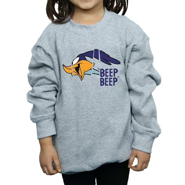 Looney Tunes Girls Road Runner Beep Beep Sweatshirt 7-8 år S Sports Grey 7-8 Years