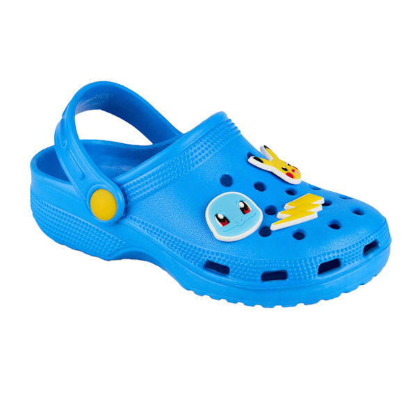 Pokemon Boys Badge Clogs 12 UK Barn Blå Blue 12 UK Child
