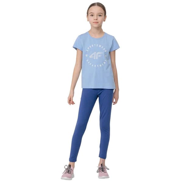 4F Flickor HJL22 Leggings 10 År Blå Blue 10 Years