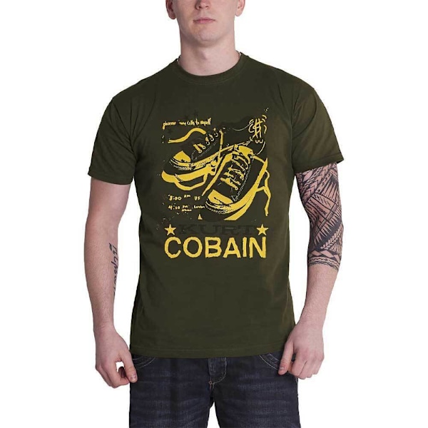 Kurt Cobain Unisex Vuxen Converse T-Shirt S Grön Green S