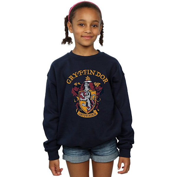 Harry Potter T-shirt för flickor Gryffindor Bomull 5-6 år Marinblå Navy Blue 5-6 Years