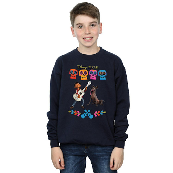Disney Pojkar Coco Miguel Logo Sweatshirt 7-8 År Marinblå Navy Blue 7-8 Years