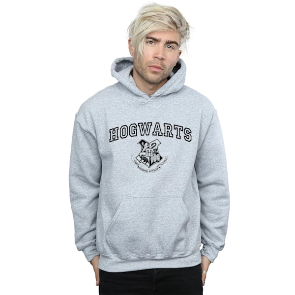 Harry Potter Herr Hogwarts Crest Hoodie XL Sports Grey Sports Grey XL