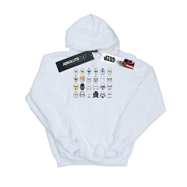 Star Wars Pojkar Trooper Hjälmar Hoodie 7-8 År Vit White 7-8 Years