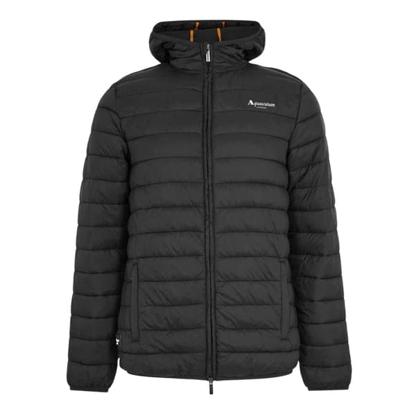 Aquascutum Herr Logotyp Pufferjacka S Svart Black S