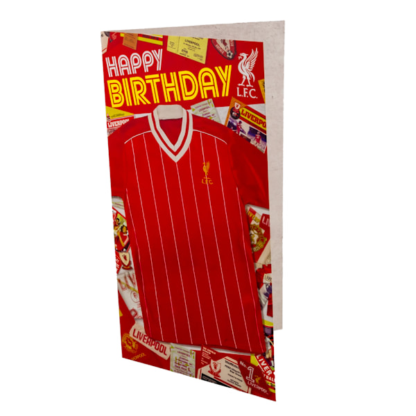 Liverpool FC Retro Födelsedagskort En Storlek Röd/Vit Red/White One Size
