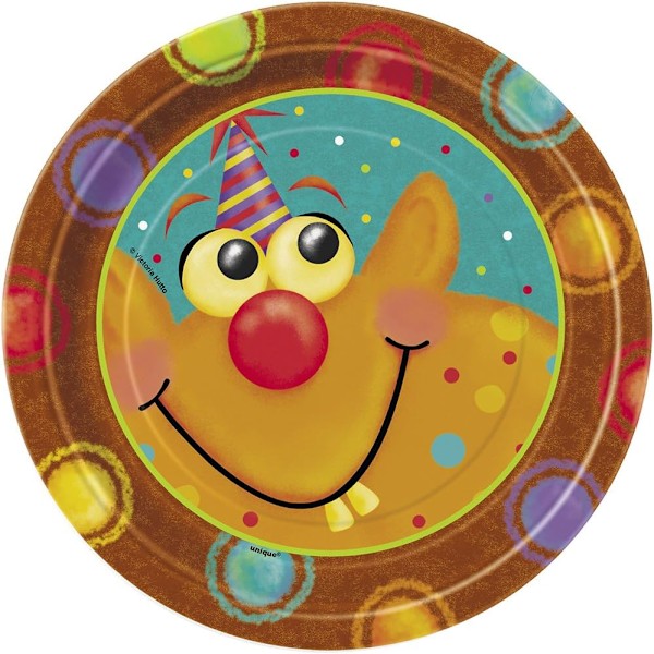 Unika Party Monster Party Plates (Förpackning om 8) En Storlek Flerfärgad Multicoloured One Size