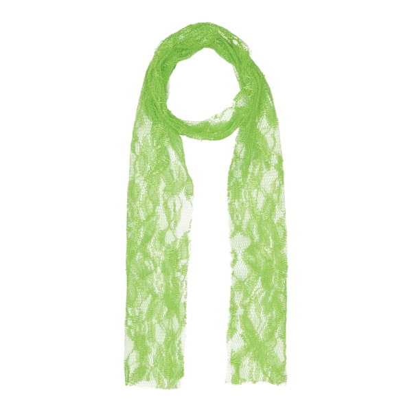 Bristol Novelty Unisex Vuxen 80-talets Spets Scarf En Storlek Grön Green One Size