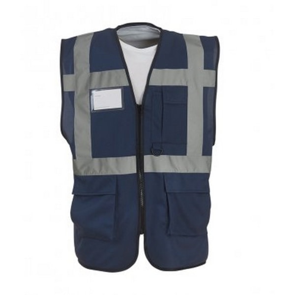 Yoko Hi-Vis Premium Executive/Manager Väst / Jacka L Marinblå Navy Blue L