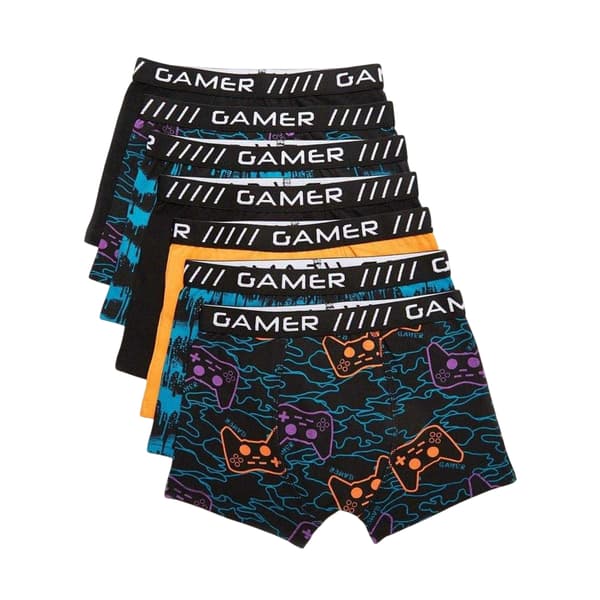 Studio Pro Pojkar Gamer Bomull Boxershorts (7-pack) 6-7 år Black 6-7 Years