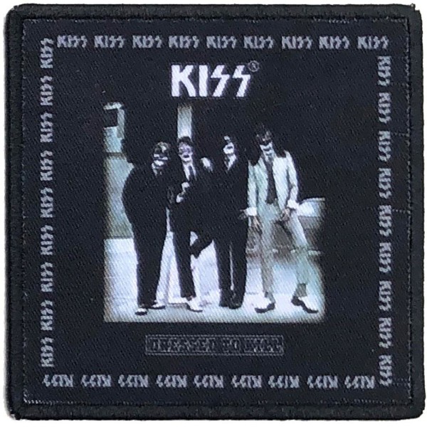 Kiss Dressed To Kill Standard Iron On Patch One Size Svart/Vit Black/White One Size