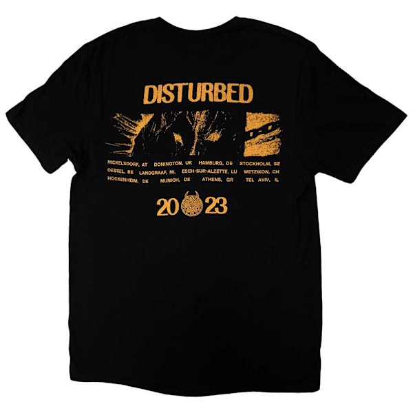 Disturbed Unisex Adult European Tour ´23 Split Face T-Shirt XL Black XL