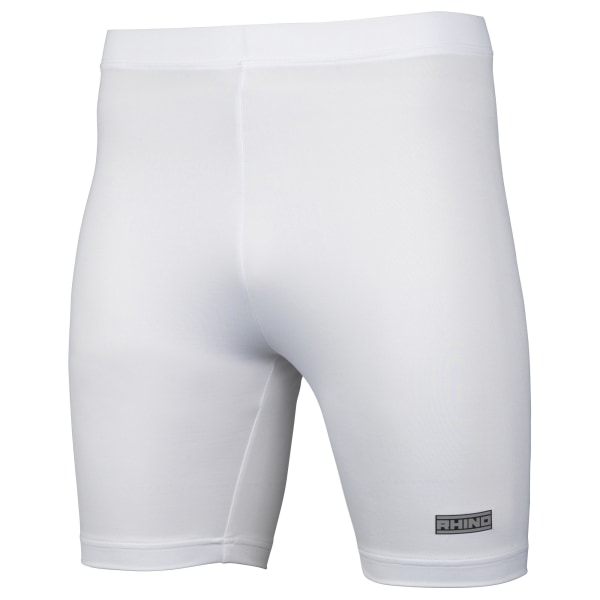 Rhino Mens Sports Base Layer Shorts S/M Vit White S/M