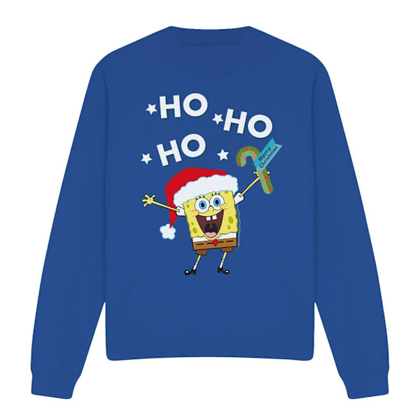 SvampBob Fyrkant Unisex Vuxen Ho Ho Ho God Jul! Tröja Royal Blue L