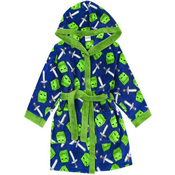 Minecraft Boys Zombie Steve And Sword Dressing Gown 13-14 Years Blue/Green 13-14 Years