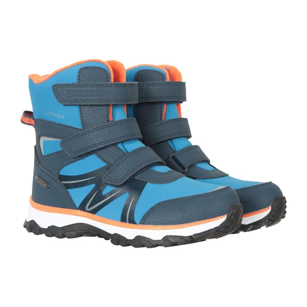 Mountain Warehouse Barn/Barn Adaptive Softshell Snö Blue/Orange 13 UK Child
