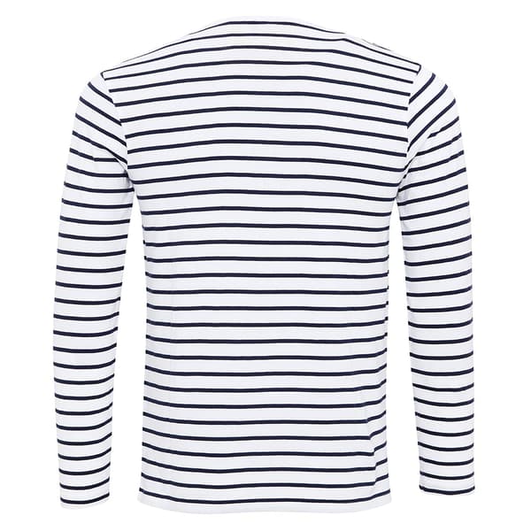 Premier Mens Long John Roll Sleeve Tee L Vit/Marinblå White/Navy L